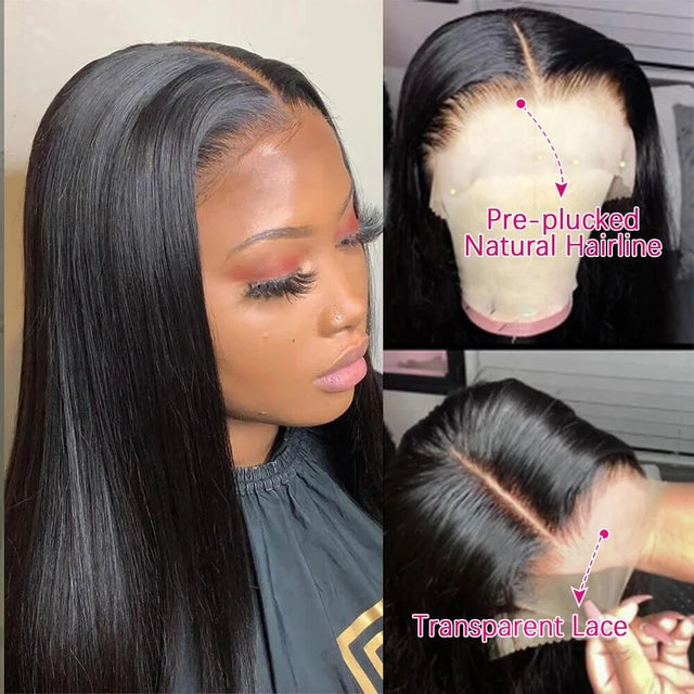 Lace Frontal Wigs Brazilian Straight Human Hair Wigs