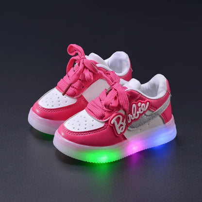 Barbie Shoes Kids Cute LED Shoes