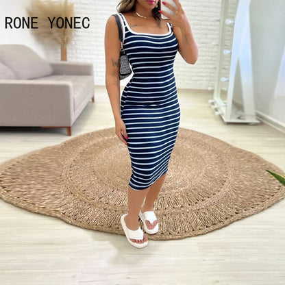 2024 Women Casual Tank Striped Pattern Sleeveless