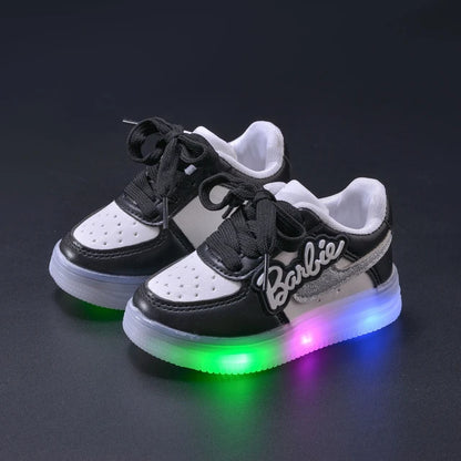 Barbie Shoes Kids Cute LED Shoes