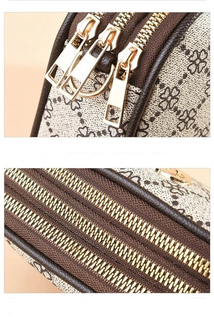 3 Zipper Women Crossbody Shoulder Bag 2024 New Fashion PU Crossbody Bag Large Capacity Female Bag Heart-shaped Hardware