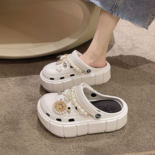 Platform Slippers Summer Women's Sandals 6cm Wedges Ladies Outdoor Clogs Thick Street Beach Slides Girls Flip Flops Garden Shoes