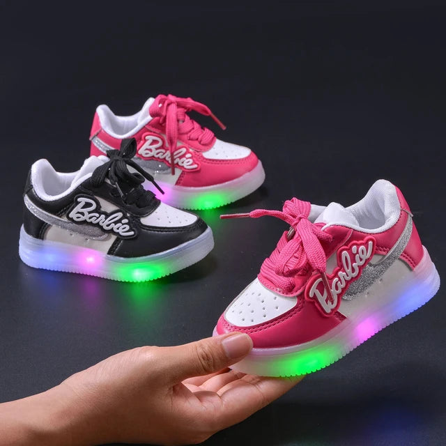 Barbie Shoes Kids Cute LED Shoes