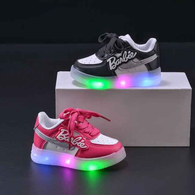 Barbie Shoes Kids Cute LED Shoes