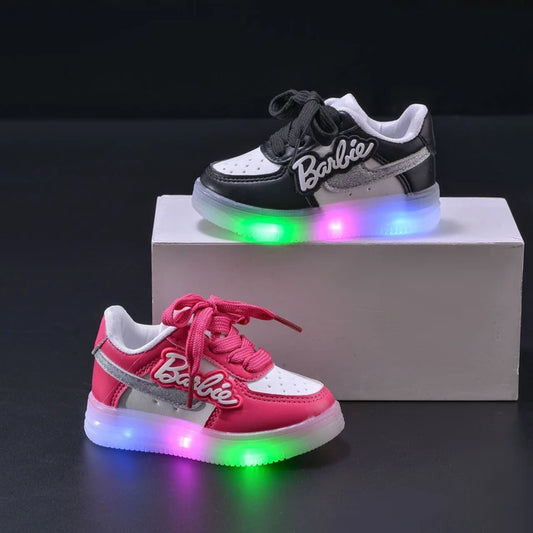 Barbie Shoes Kids Cute LED Shoes