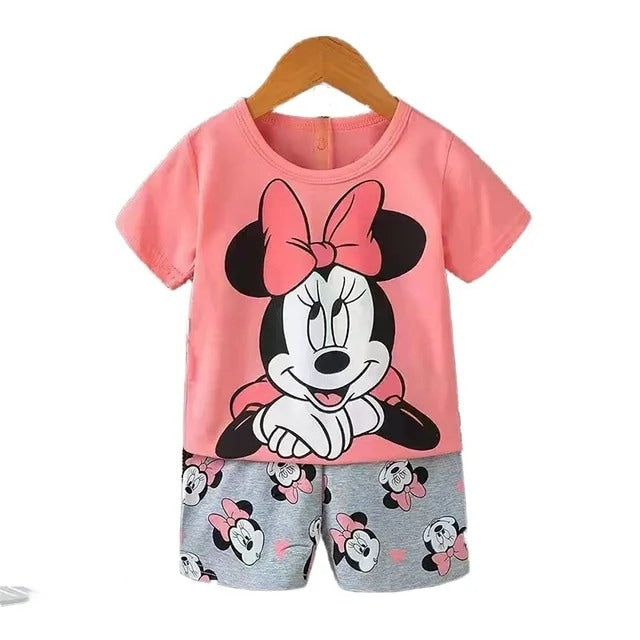 girls clothes set Short Sleeve 2pcs Tshirt+Short 1 2 3 Years Old Summer New Clothing Girls Casual Loose Thin clothes